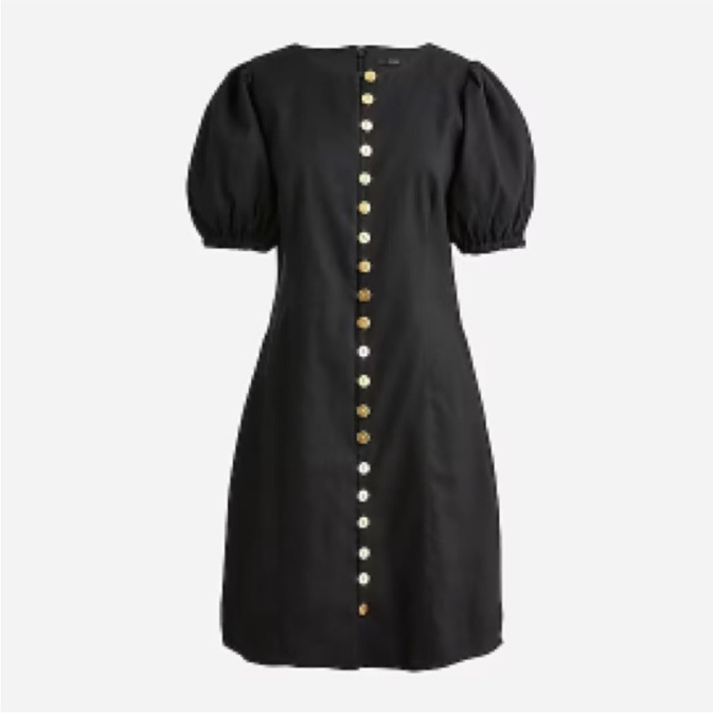 J Crew stretch viscose blend black dress